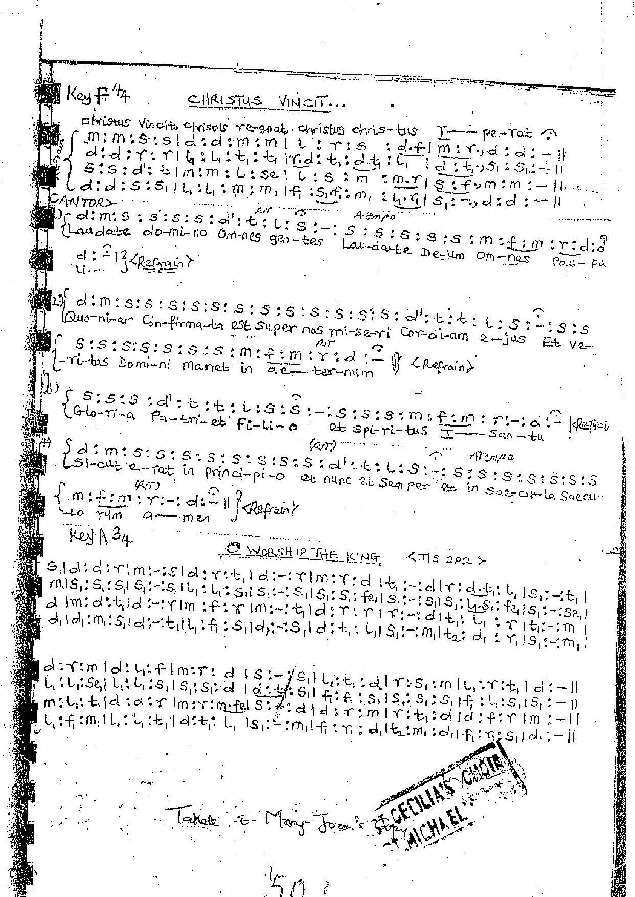 Christus, Vincit - Download Choir Script PDF