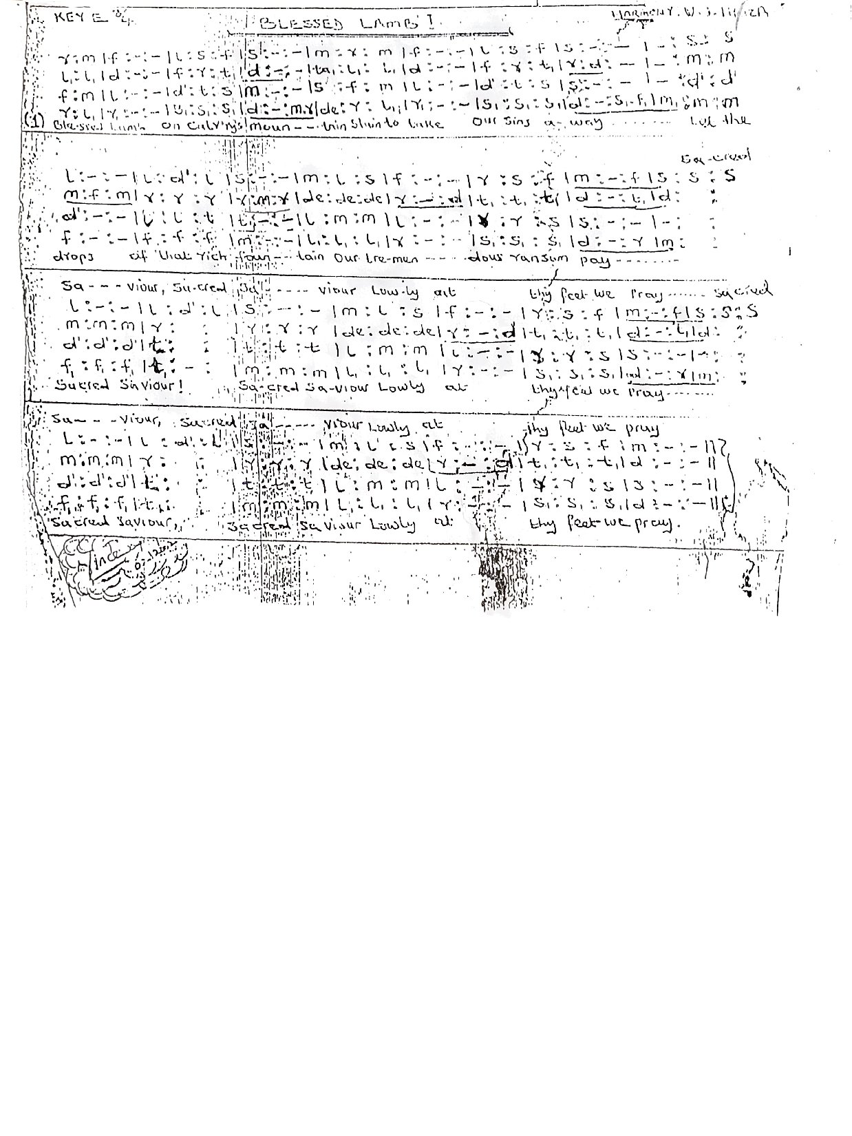 Blessed Lamb By Vincent Ihaza - Download Choir Script PDF