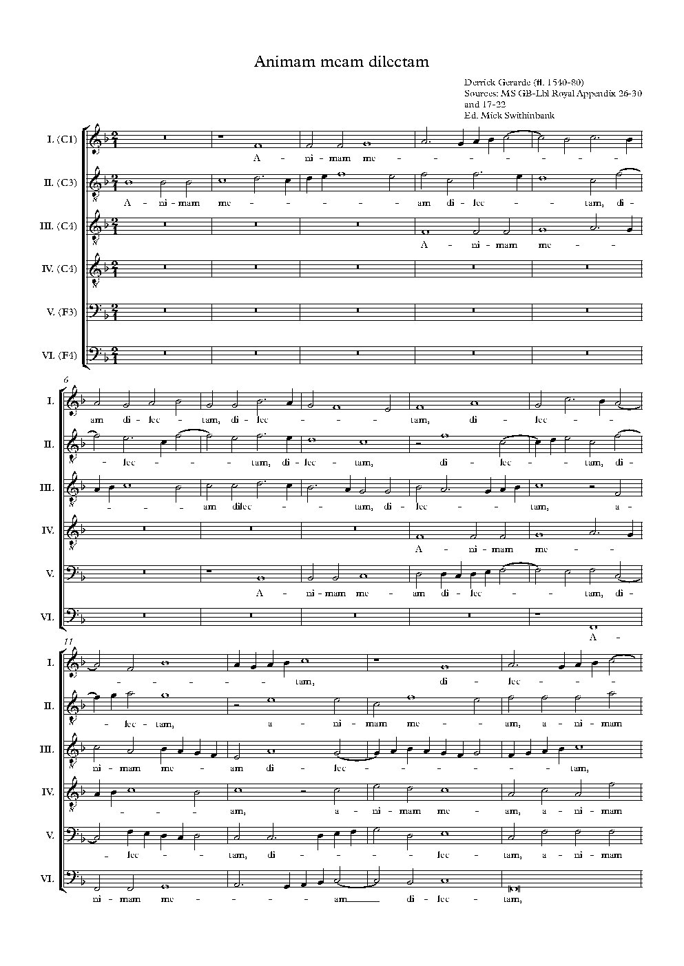 Animam meam dilectam - Choir Script PDF Thumbnail