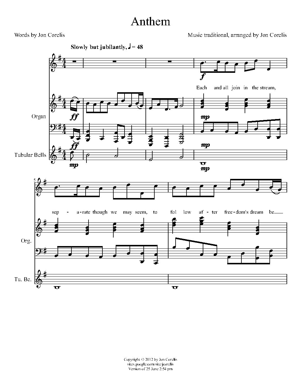 Anthem (accompanied version)