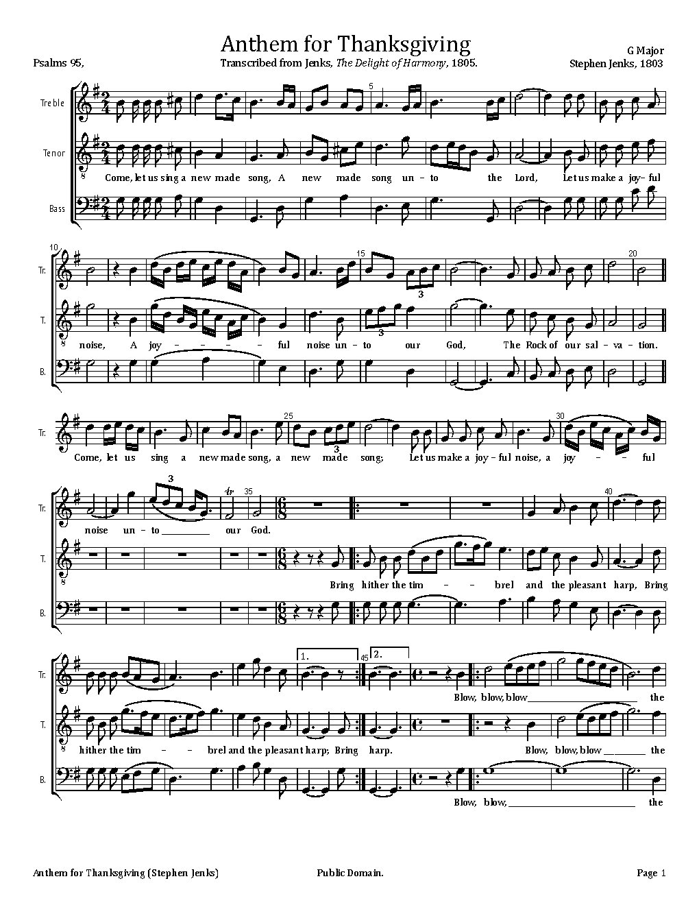 Anthem for Thanksgiving