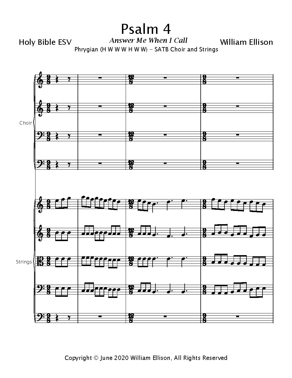 Psalm 4 - Answer Me When I Call - Choir Script PDF Thumbnail