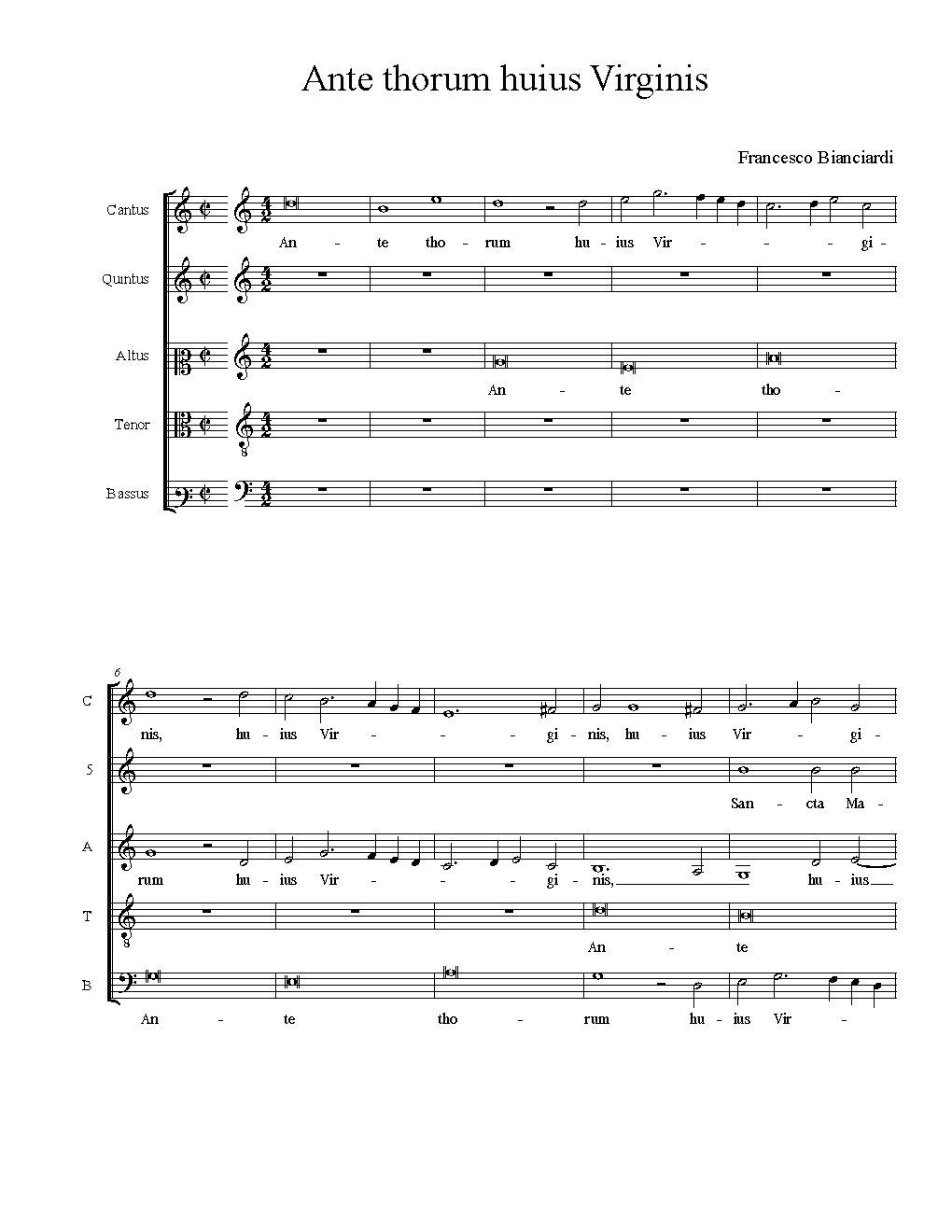 Ante thorum huius Virginis