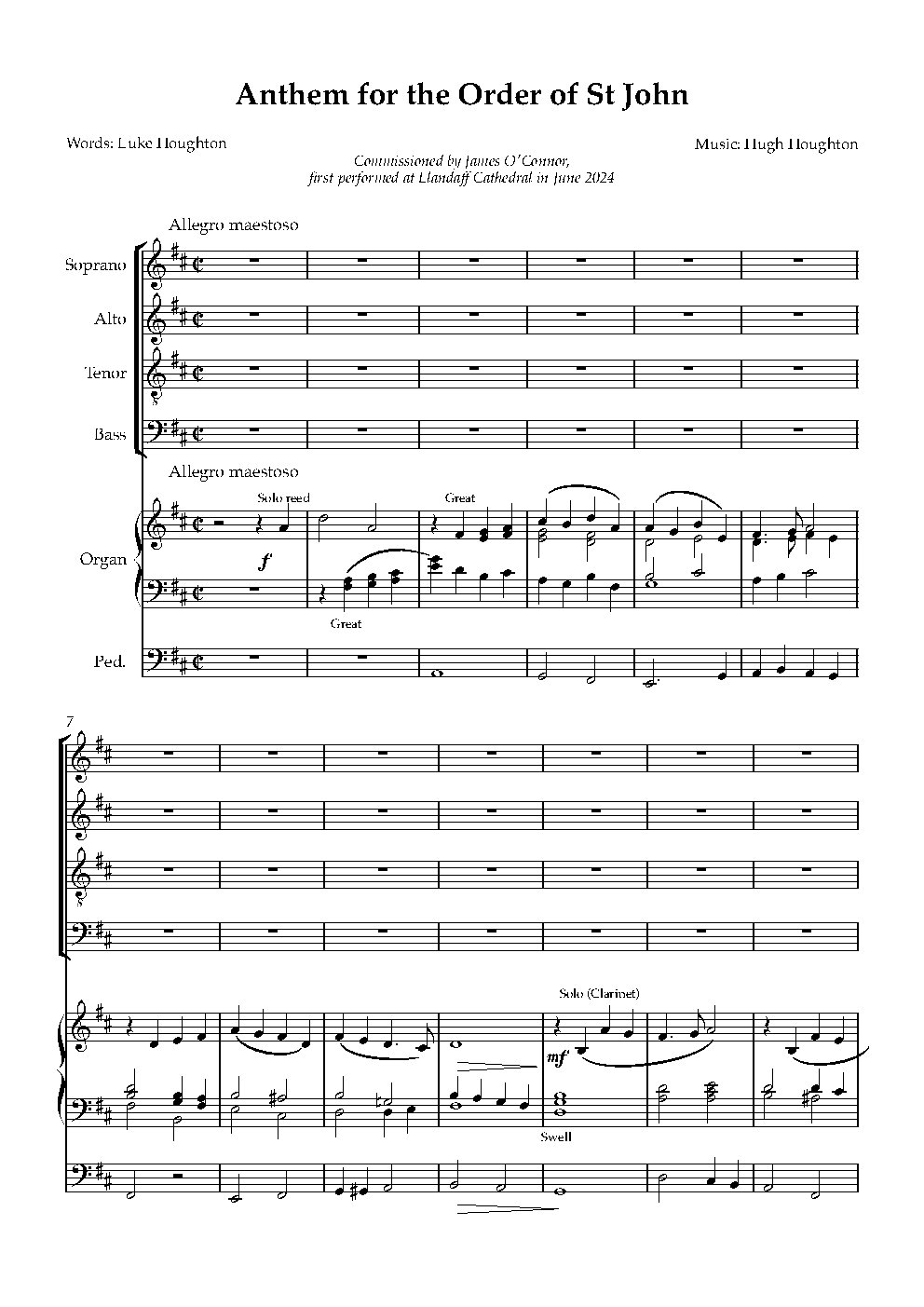 Anthem for the Order of St John - Choir Script PDF Thumbnail