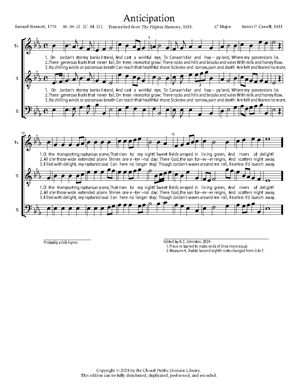Anticipation - Choir Script PDF Thumbnail