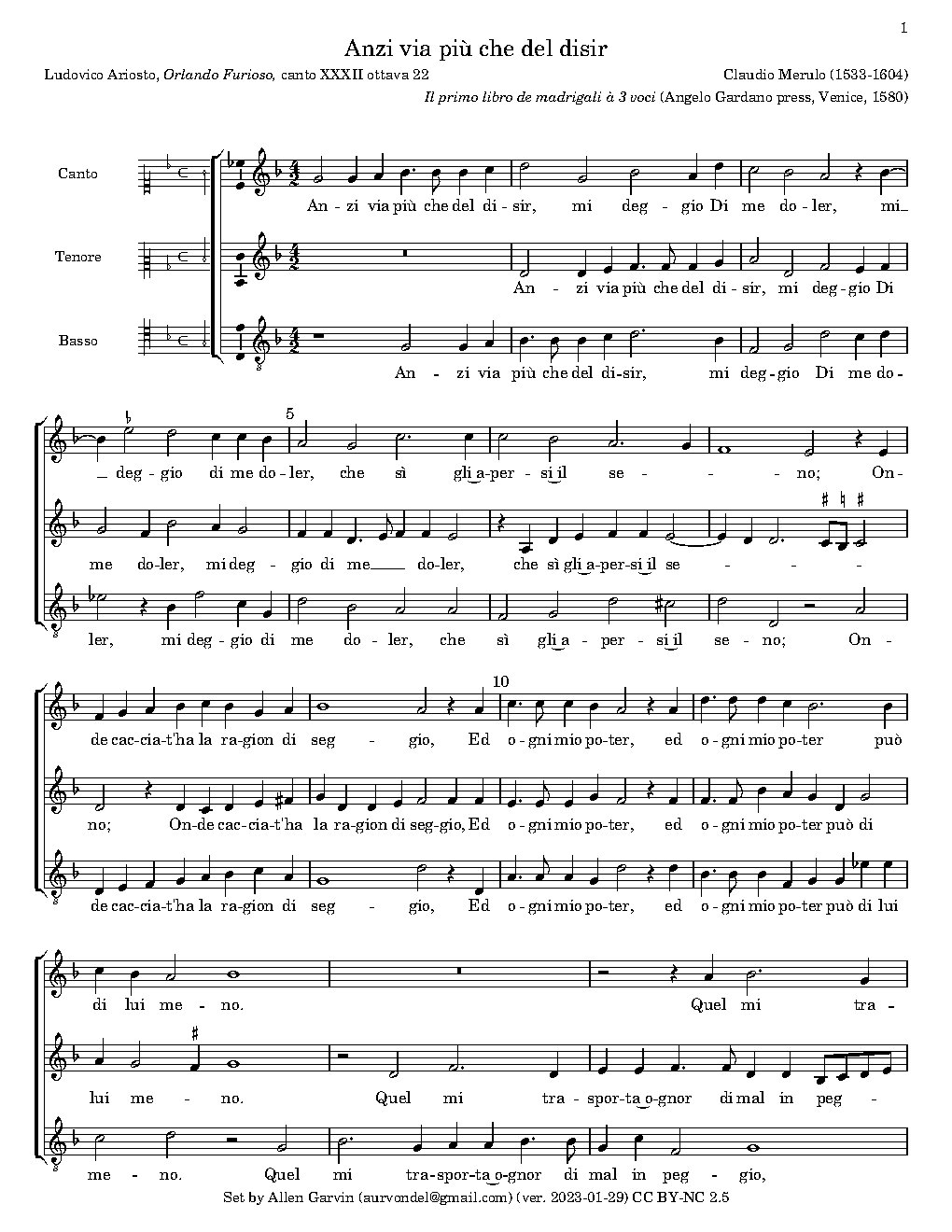 Anzi via più che del disir - Choir Script PDF Thumbnail