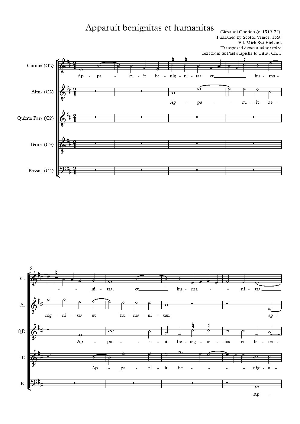 Apparuit benignitas et humanitas - Choir Script PDF Thumbnail