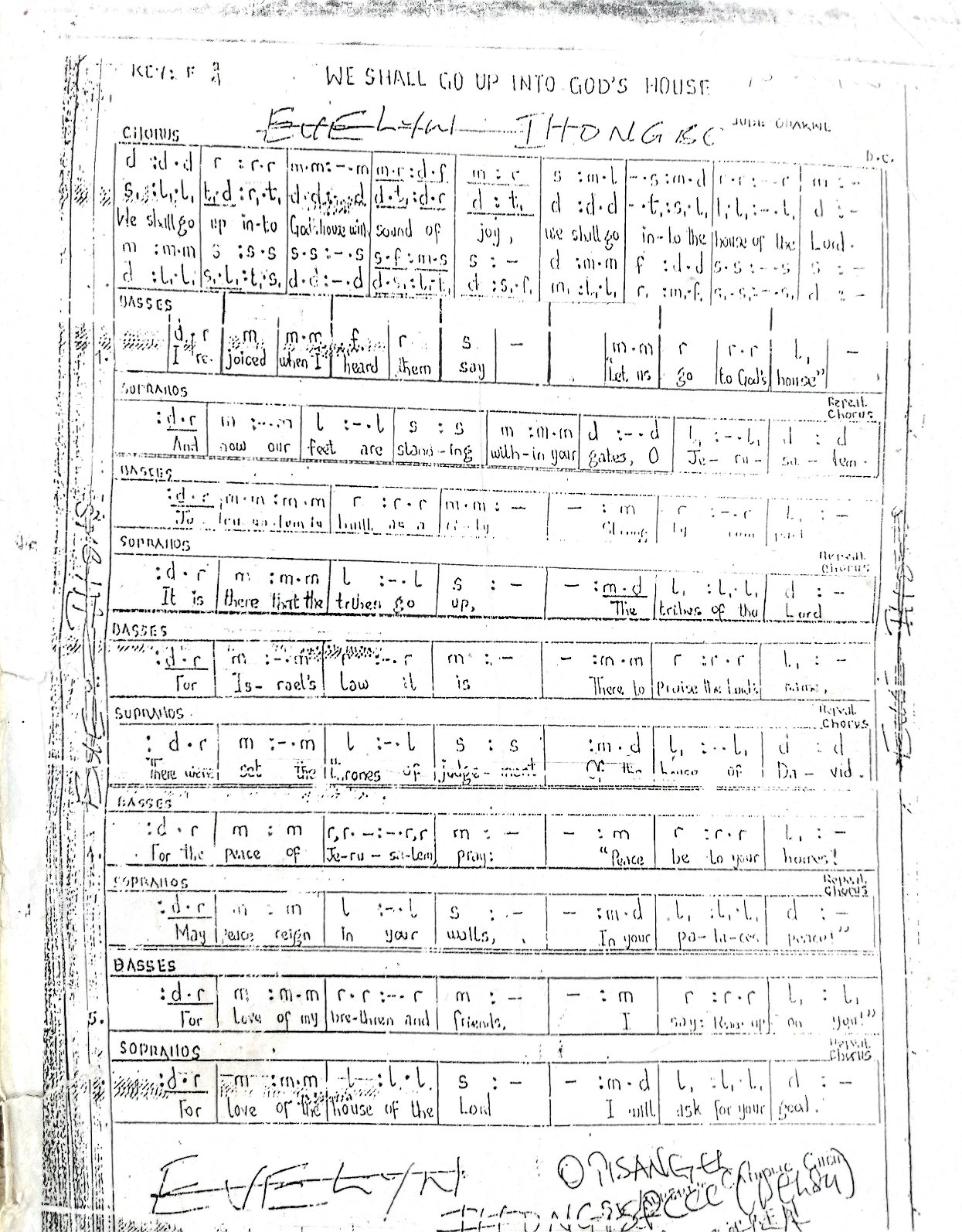 We Shall Go Up Into God S House - Download Choir Script PDF