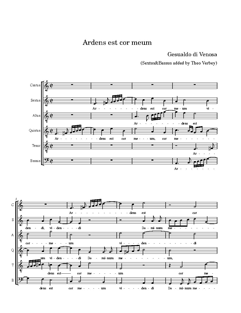 Ardens est cor meum