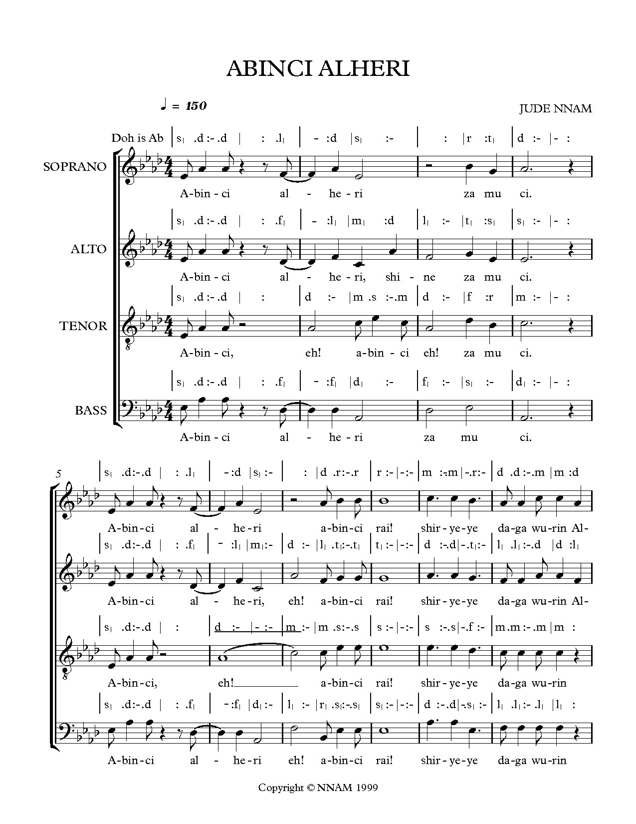 (Com) Abinci Alheri - Download Choir Script PDF