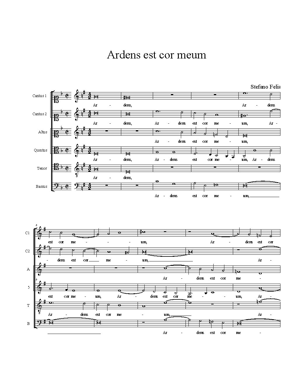 Ardens est cor meum