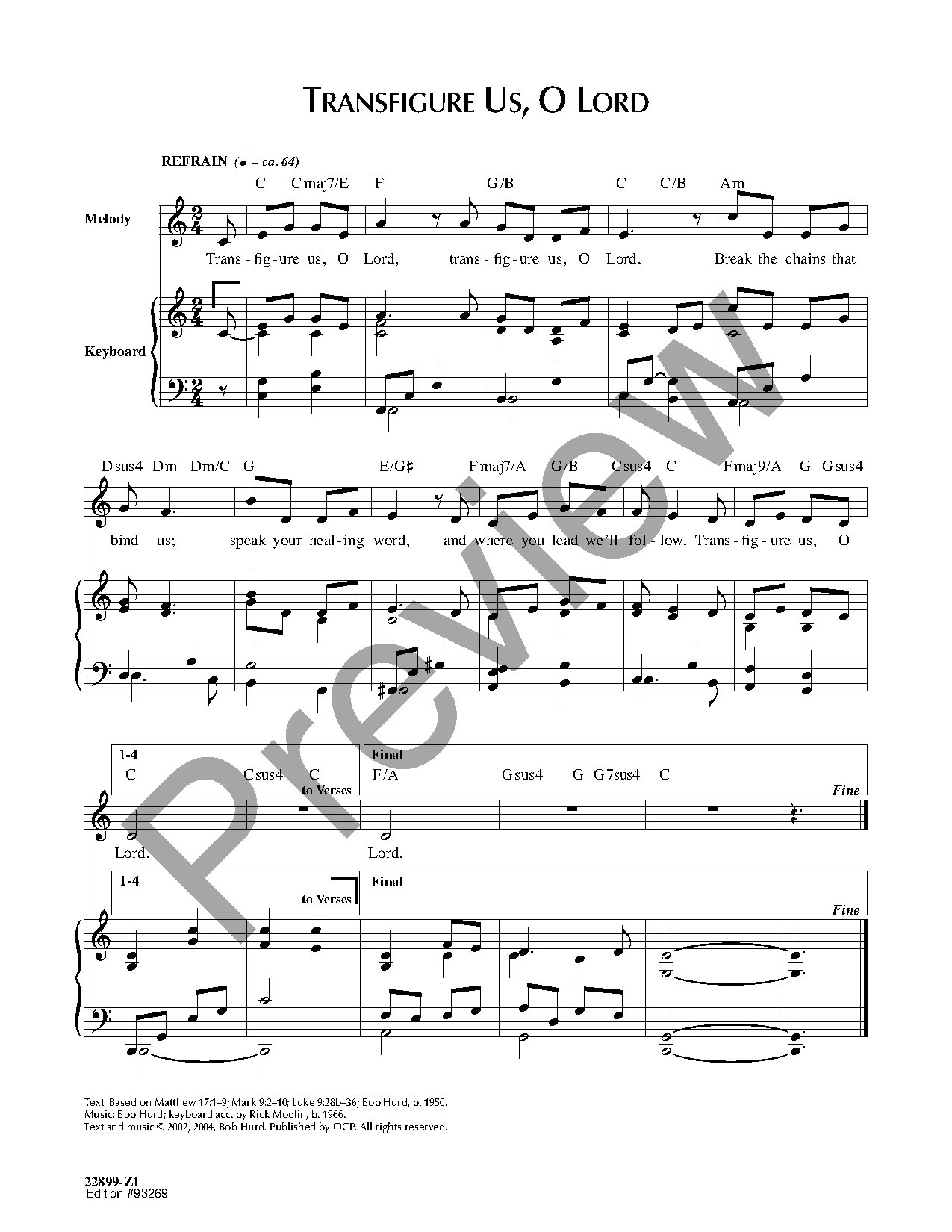 Transfigure - Download Choir Script PDF