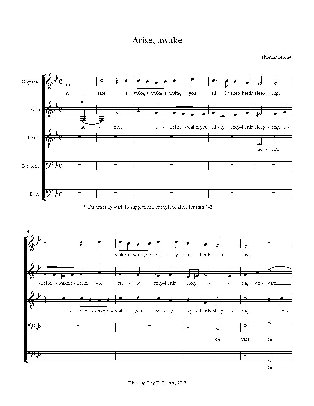 Arise, awake - Choir Script PDF Thumbnail