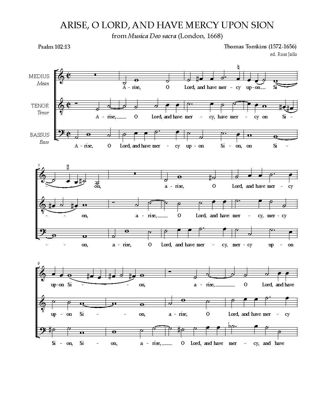Arise, O Lord, and have mercy upon Sion