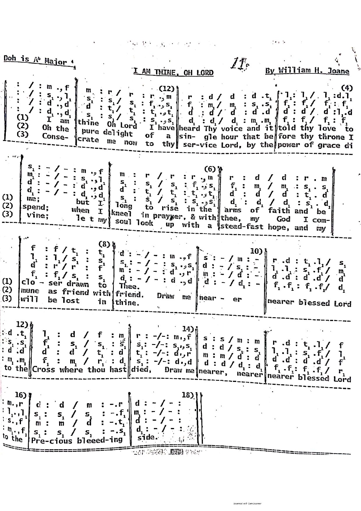 I Am Thine, O Lord - Download Choir Script PDF
