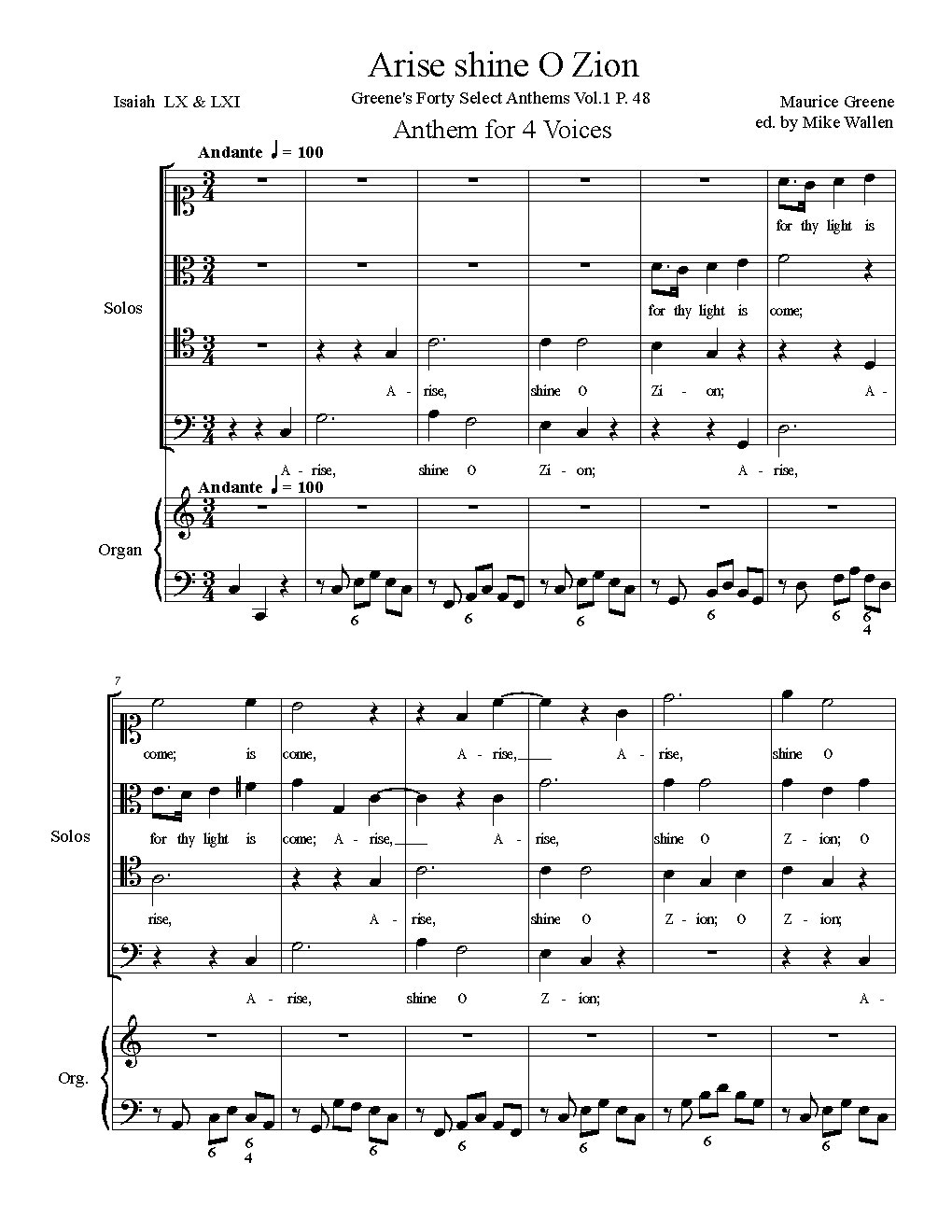 Arise shine O Zion - Choir Script PDF Thumbnail