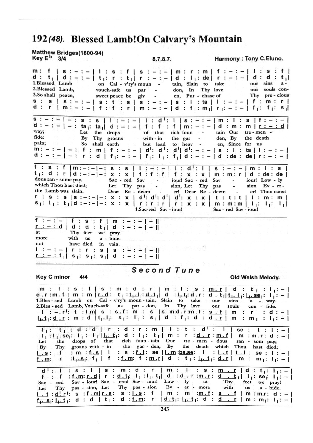 Blessed Lamb Arr. By Tony C Eluno - Download Choir Script PDF