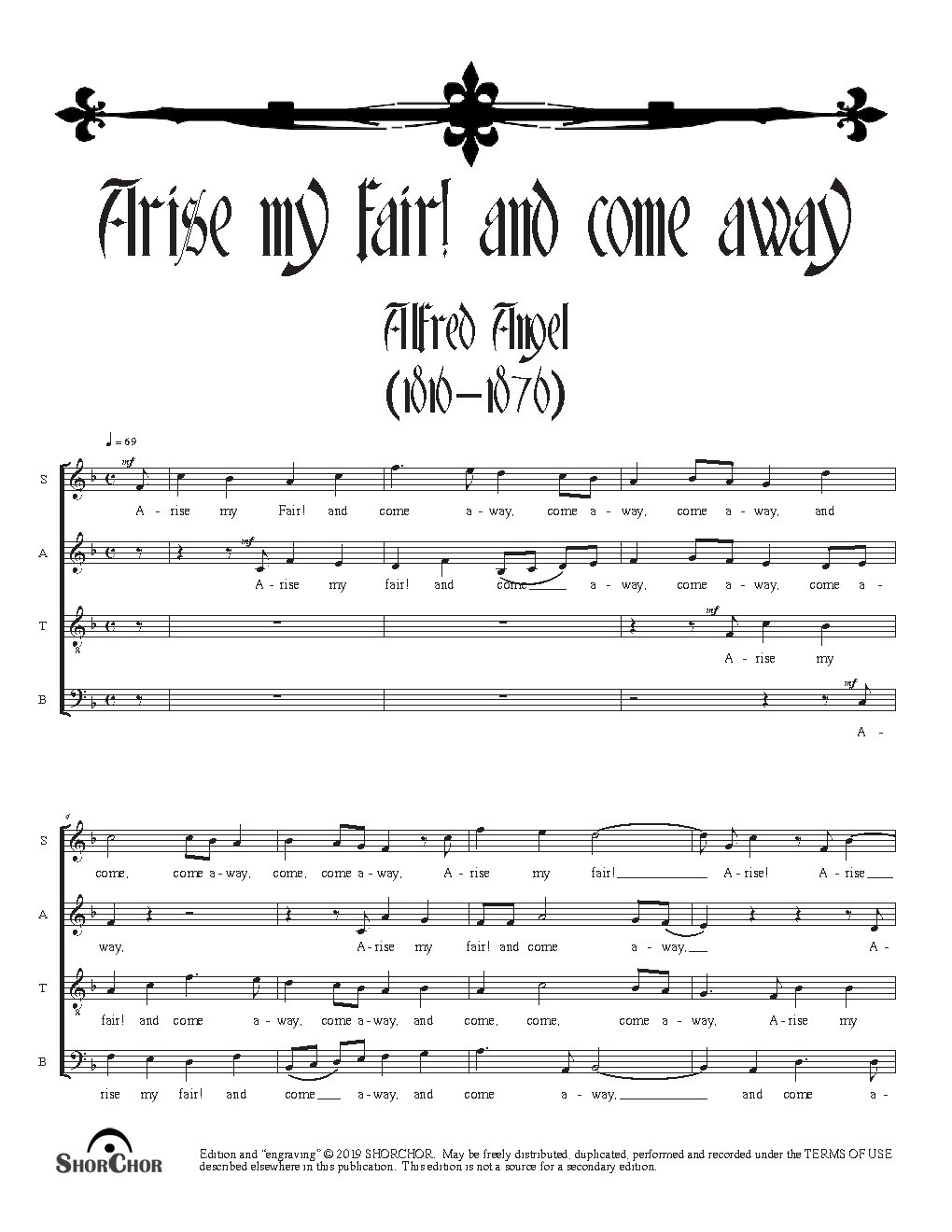 Arise my fair! and come away - Choir Script PDF Thumbnail