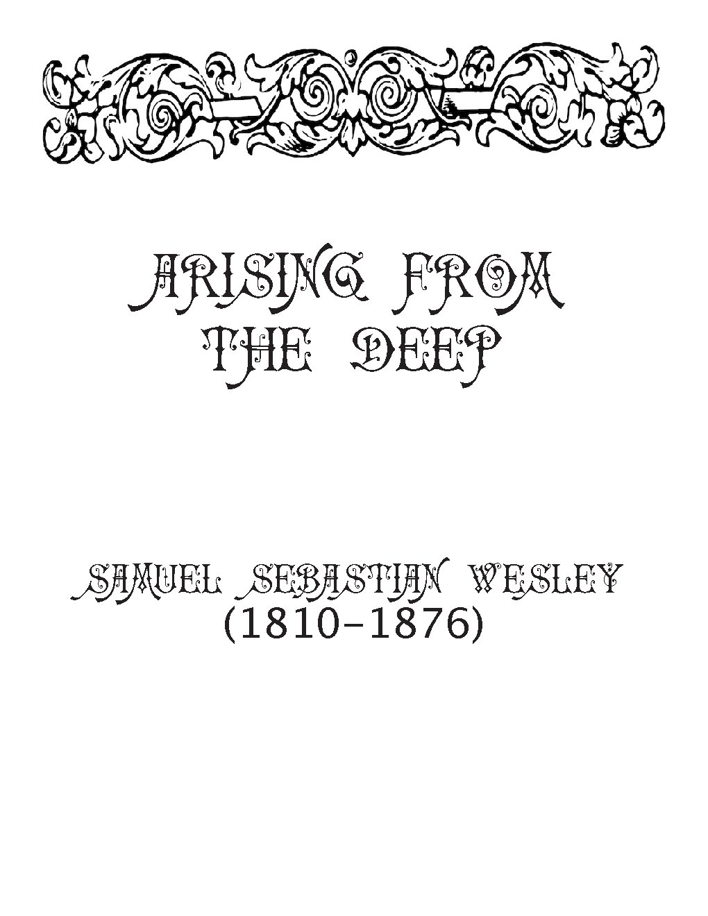 Arising from the deep - Choir Script PDF Thumbnail