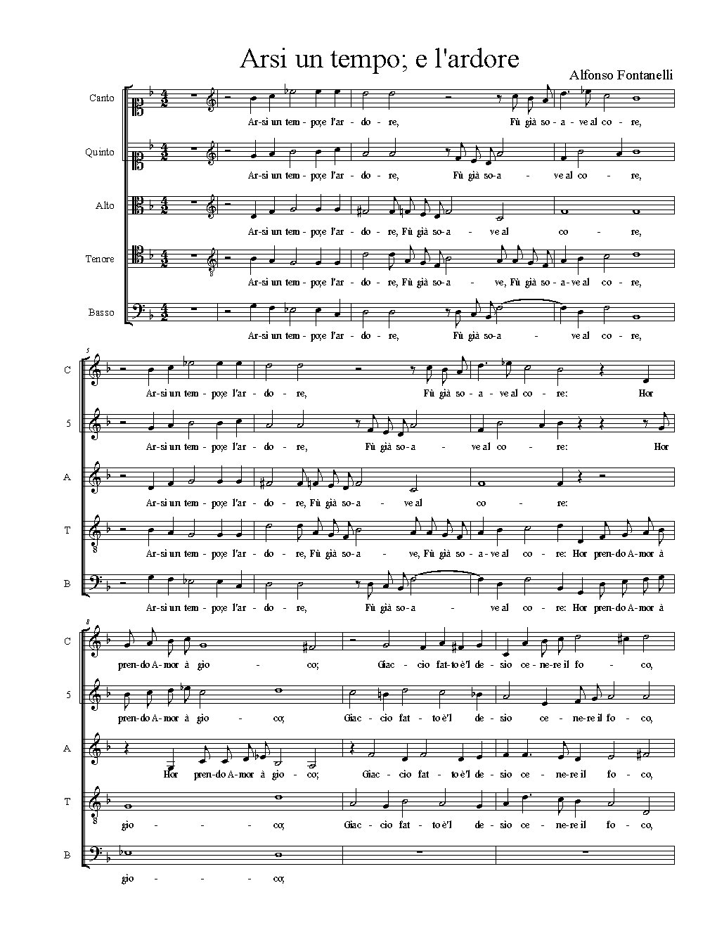 Arsi un tempo; e l'ardore