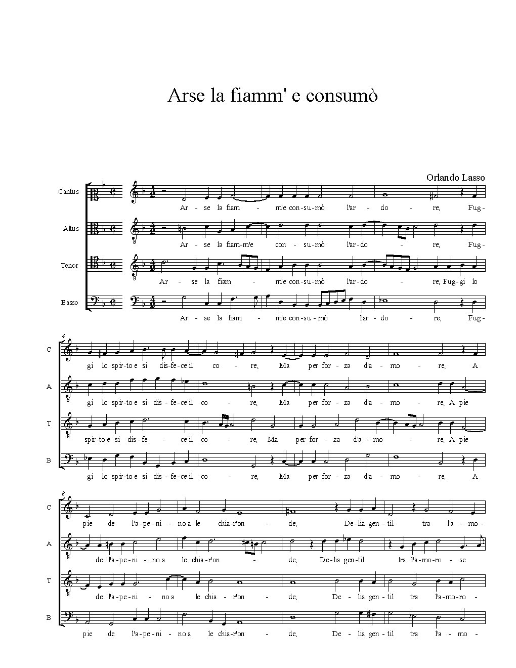 Arse la fiamma e consumò