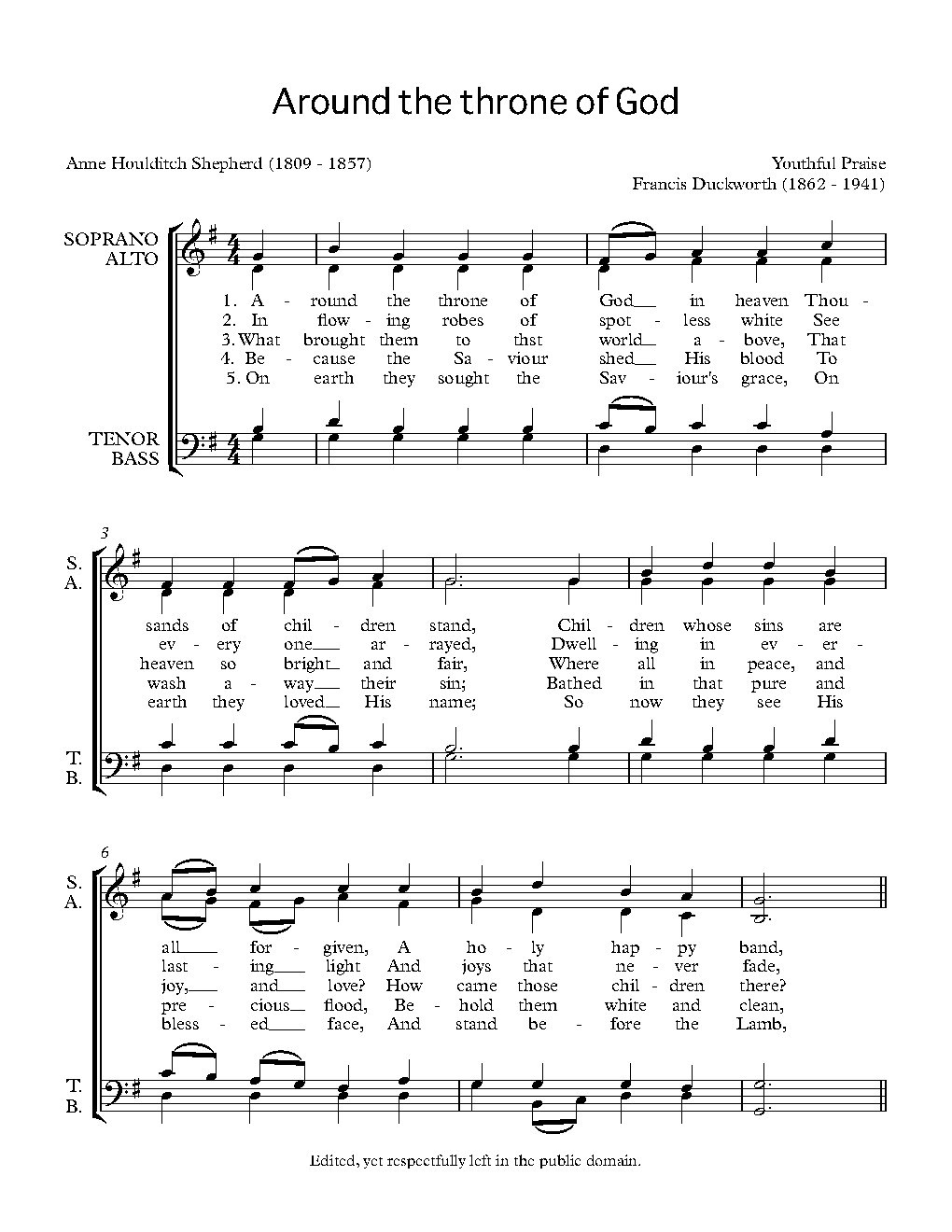 Around the throne of God