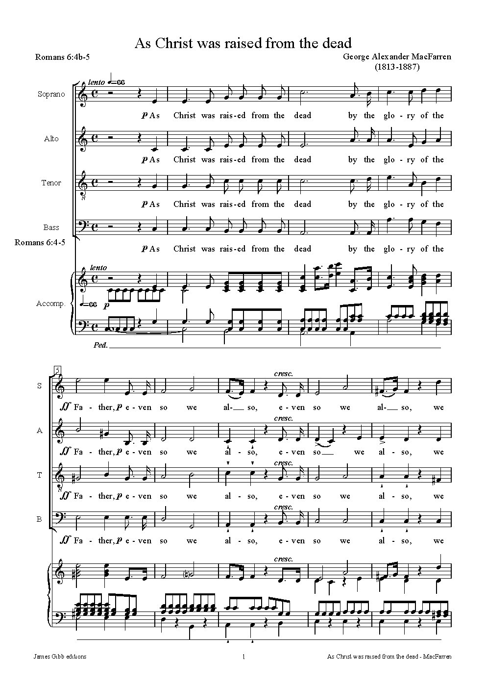 As Christ was raised from the dead - Choir Script PDF Thumbnail