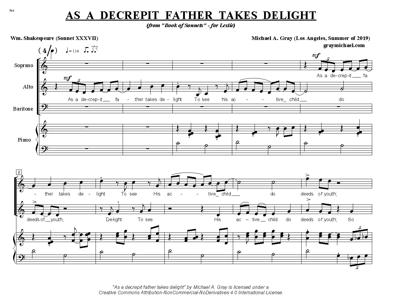 As a decrepit father takes delight