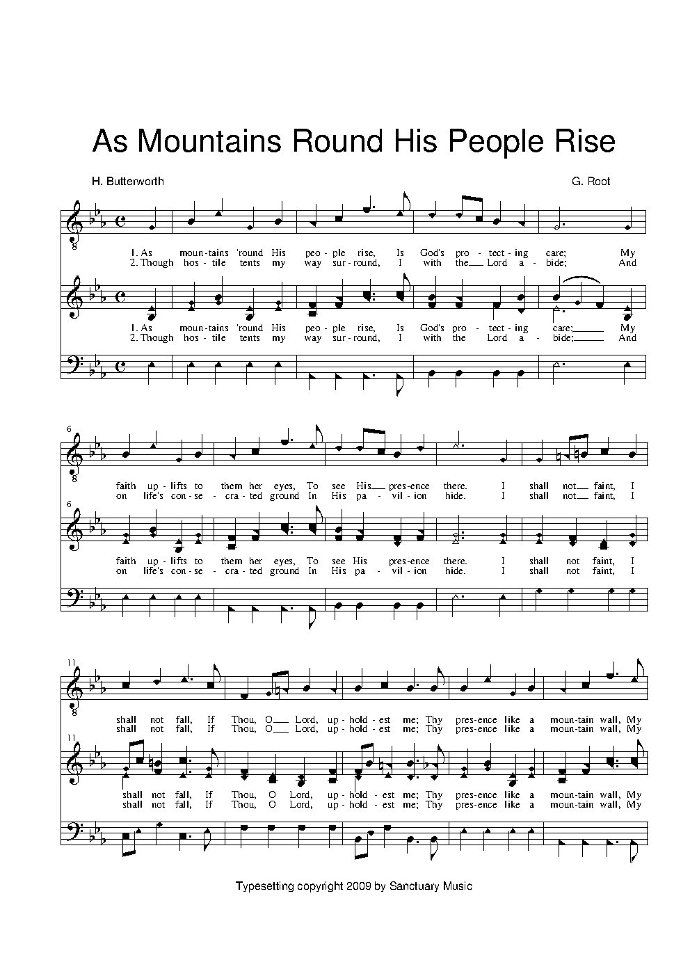 As mountains round his people rise