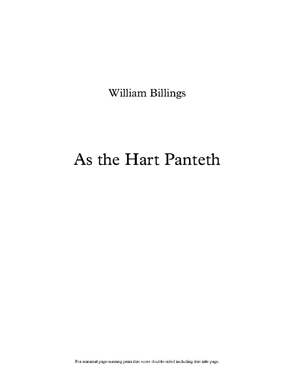 As the Hart Panteth