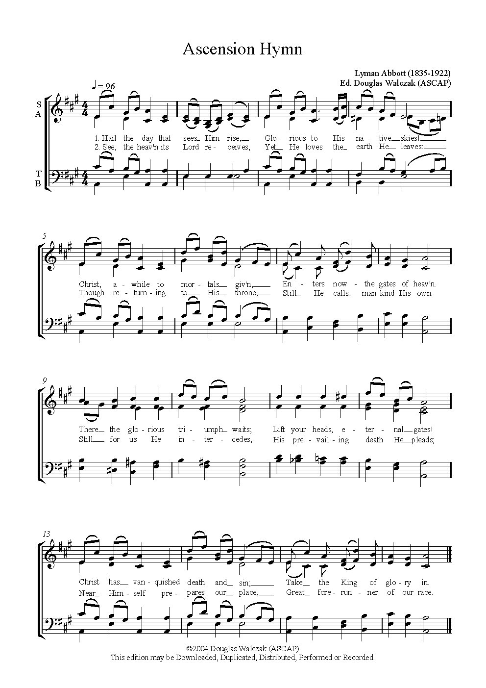 Ascension Hymn