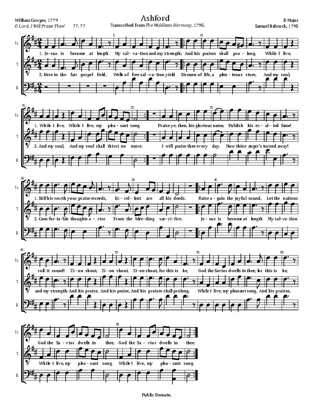 Ashford - Choir Script PDF Thumbnail