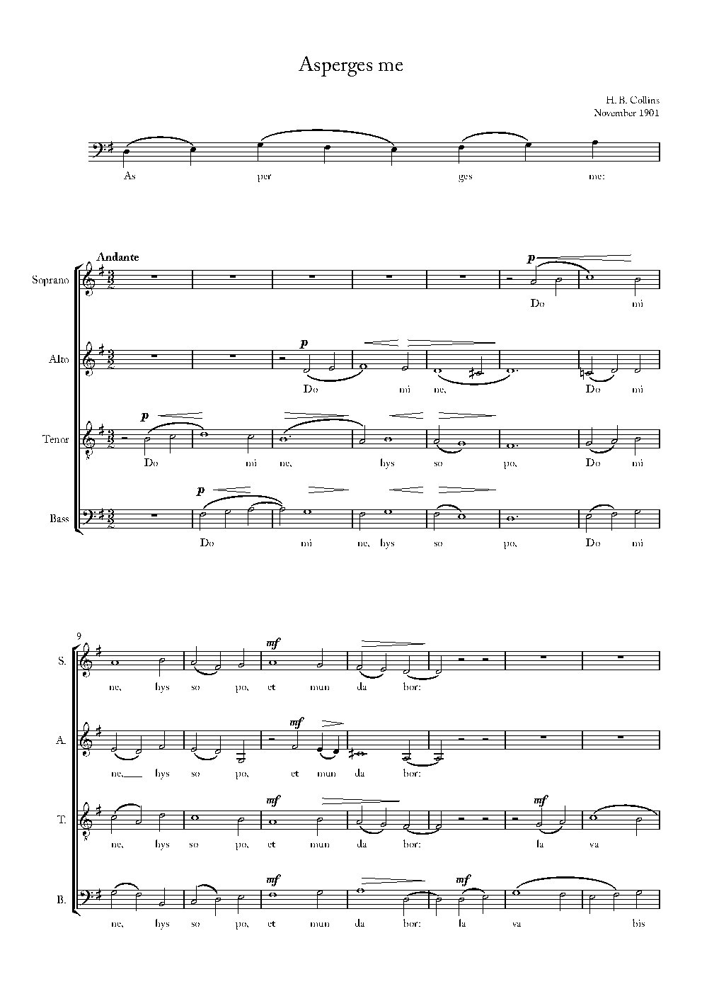 Asperges me - Choir Script PDF Thumbnail