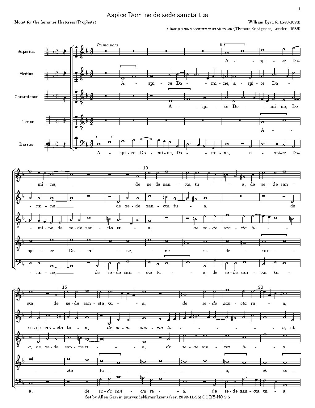 Aspice Domine de sede