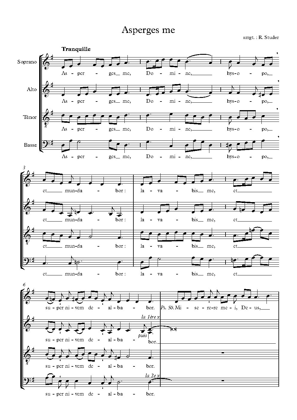 Asperges me - Choir Script PDF Thumbnail