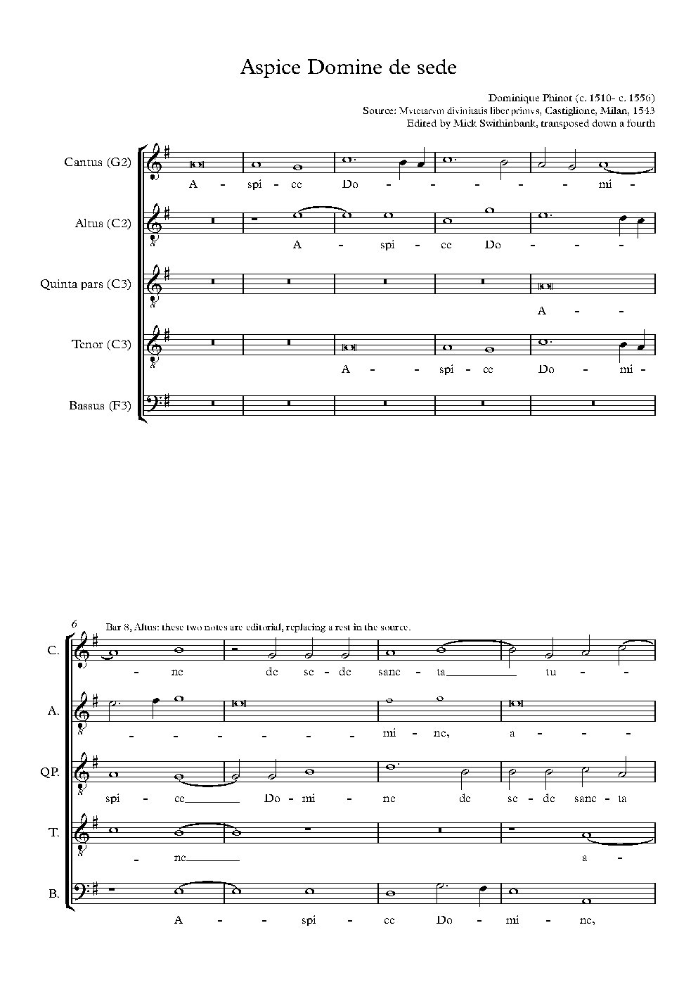 Aspice Domine de sede - Choir Script PDF Thumbnail