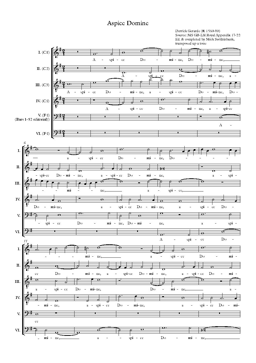 Aspice Domine - Choir Script PDF Thumbnail