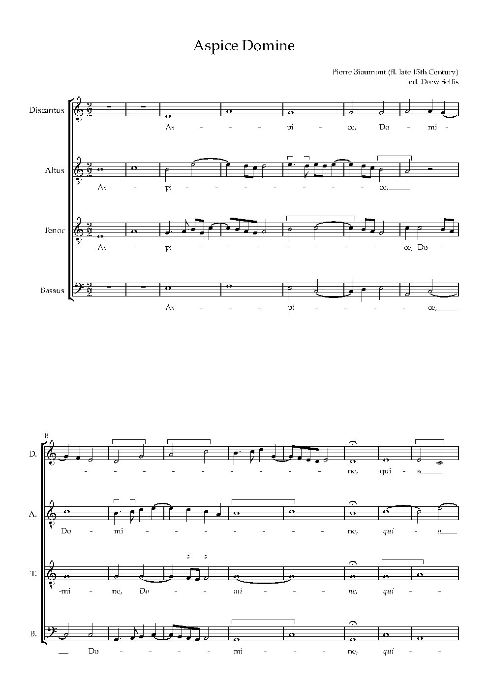 Aspice Domine - Choir Script PDF Thumbnail