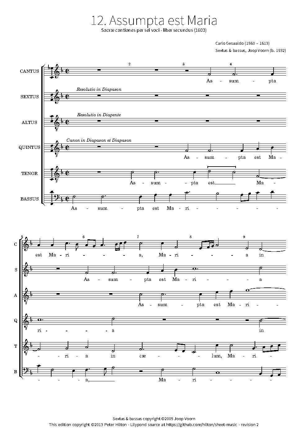 Assumpta est Maria - Choir Script PDF Thumbnail