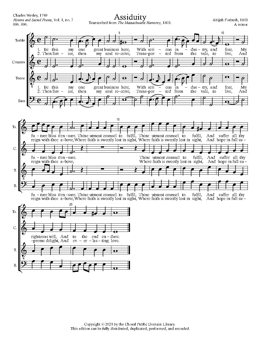 Assiduity - Choir Script PDF Thumbnail