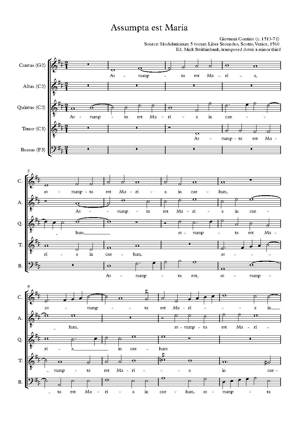 Assumpta est Maria - Choir Script PDF Thumbnail