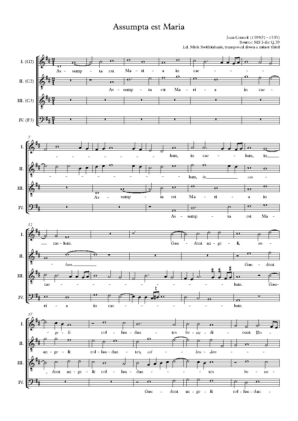 Assumpta est Maria - Choir Script PDF Thumbnail