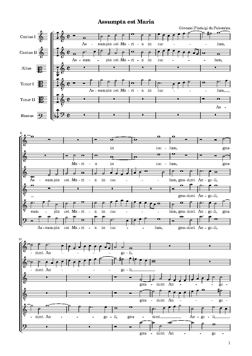Assumpta est Maria a 6