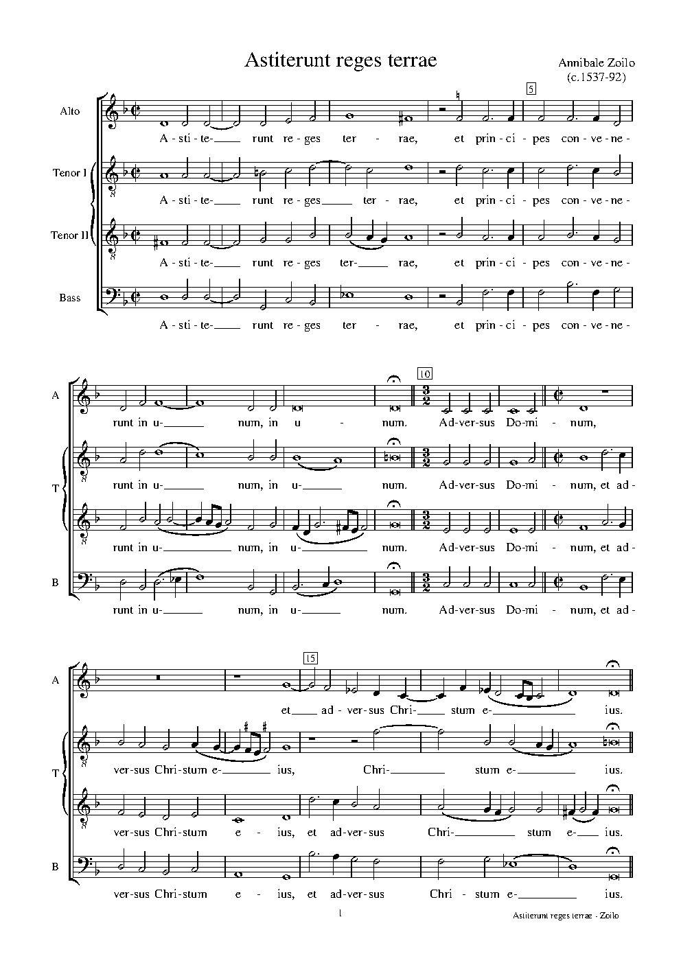 Astiterunt reges terrae - Choir Script PDF Thumbnail