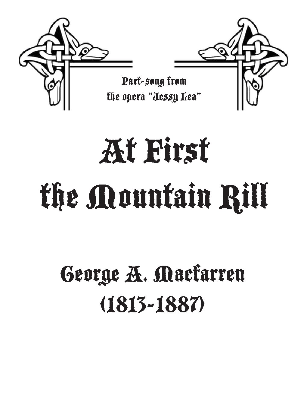 At first the mountain rill
