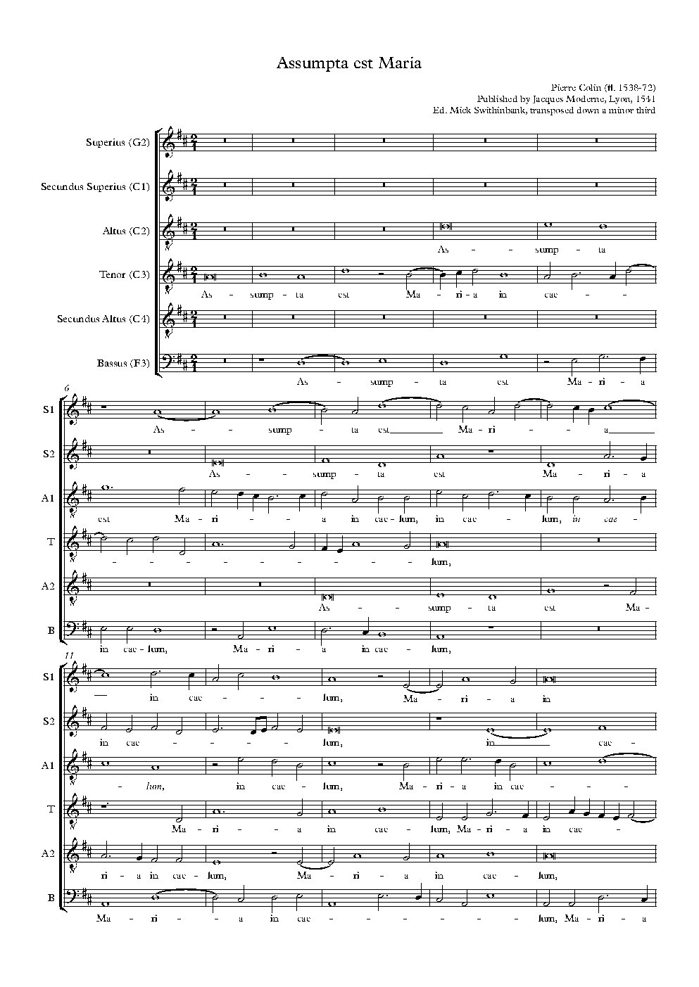 Assumpta est Maria - Choir Script PDF Thumbnail