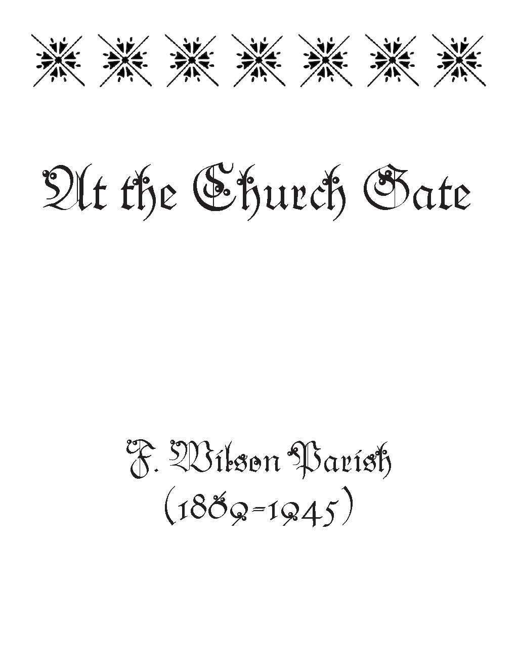At the Church Gate - Choir Script PDF Thumbnail