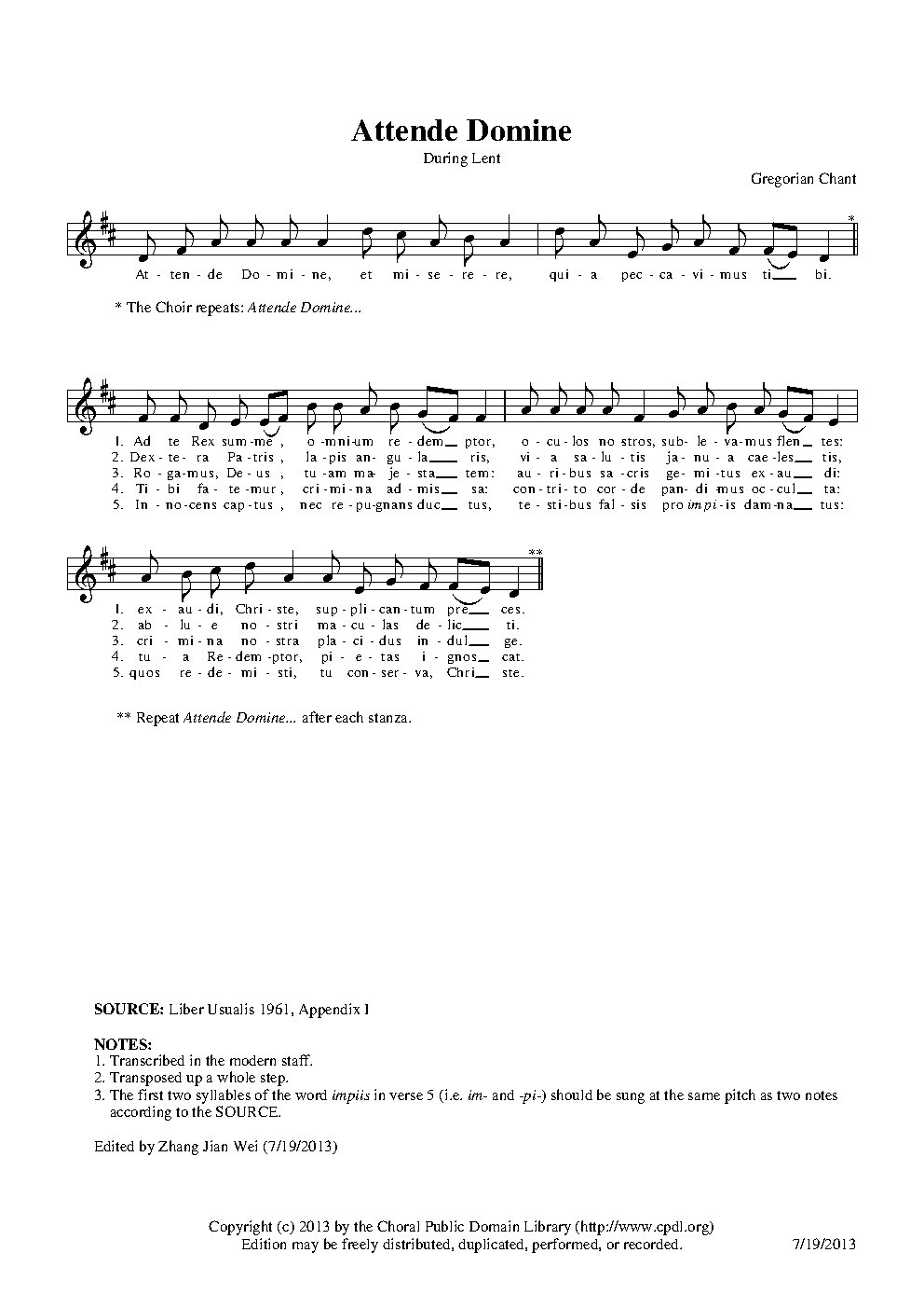 Attende Domine