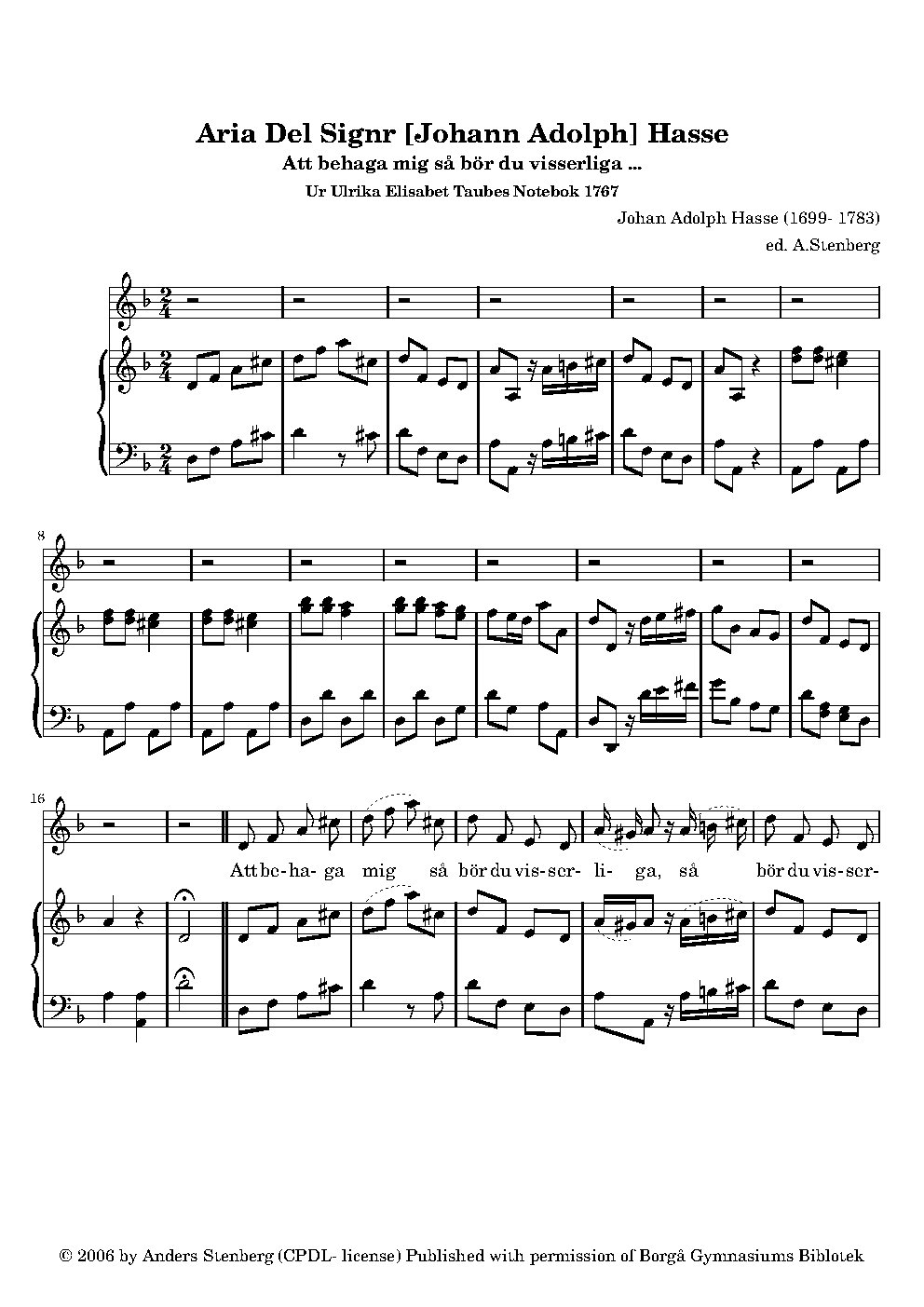 Att behaga mig - Choir Script PDF Thumbnail