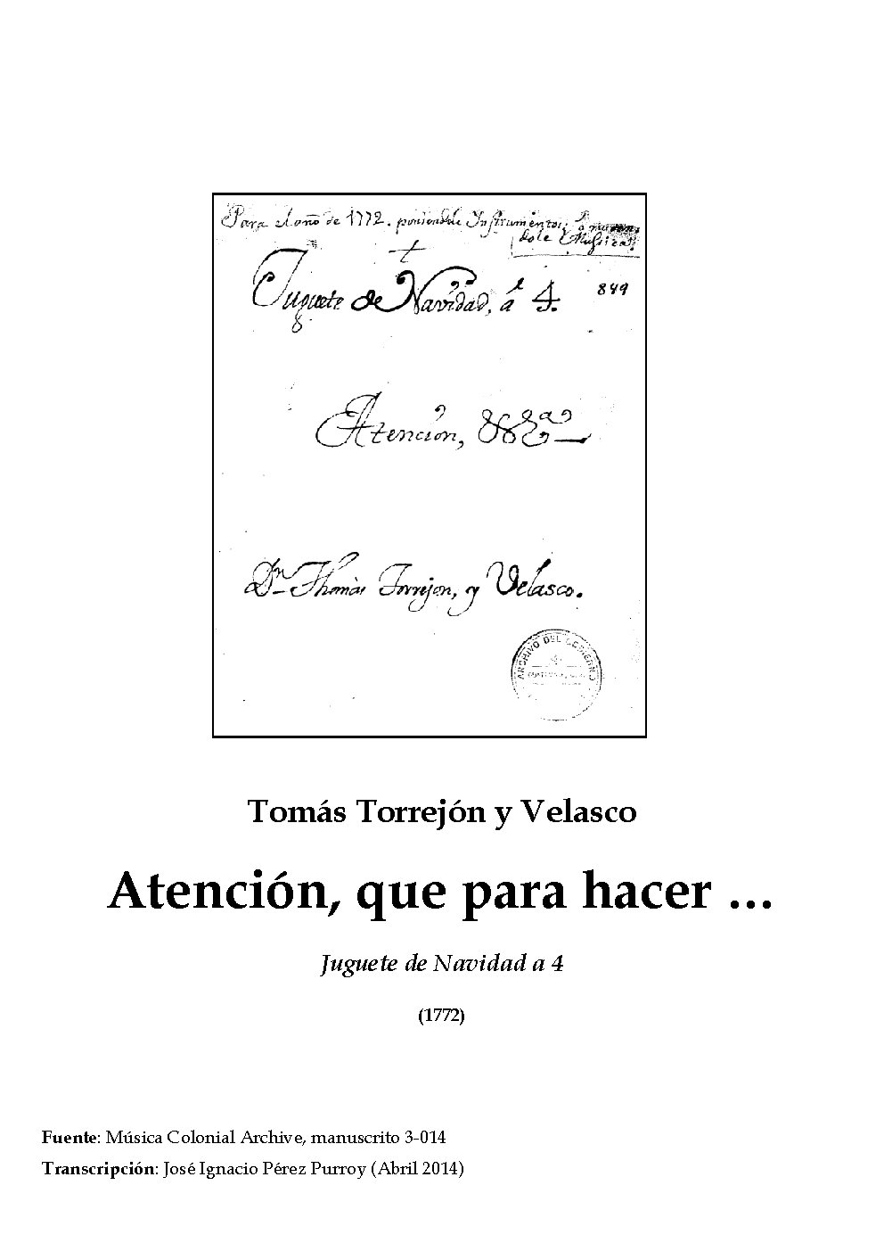 Atención que para hacer - Choir Script PDF Thumbnail